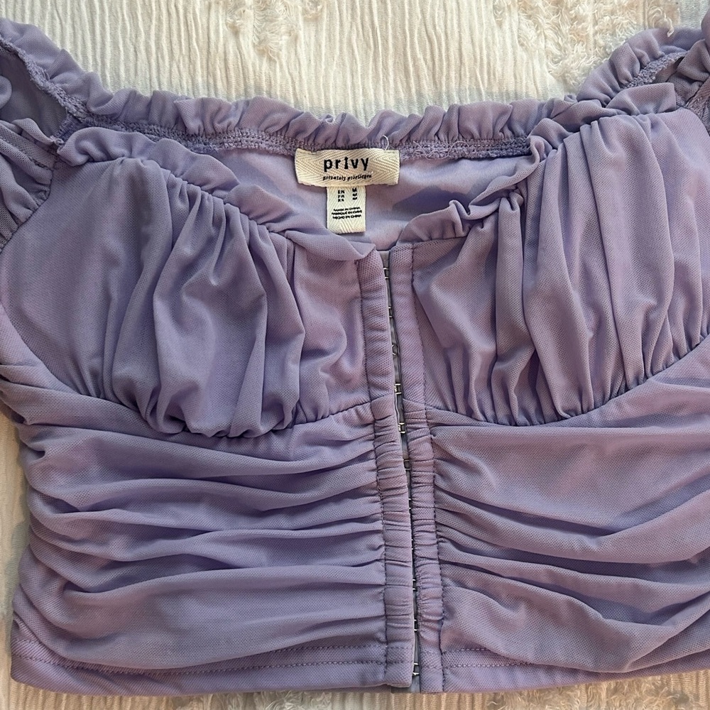 Privy Purple Crop Top